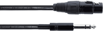Câble Audio XLR Femelle / Jack Stéréo - 1,5 M