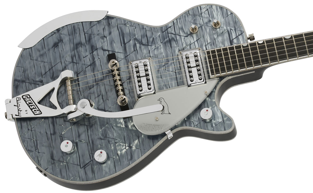 G6134T-58 LTD Penguin String-Thru Bigsby Ebo Lichtblauw parelmoer