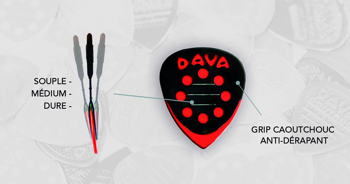 Médiators Grip Tips Delrin Sachet De 6 Pieces