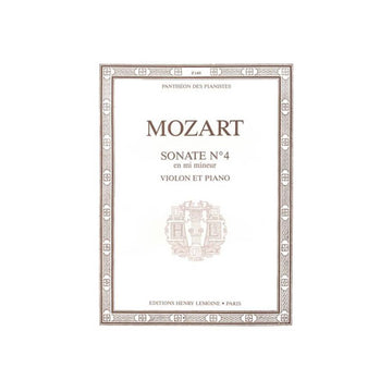 Mozart - Sonate No.4 Mi Min. Vl/po - Violon et Piano