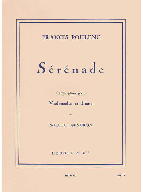 Poulenc Francis - Serenade - Cello & Piano