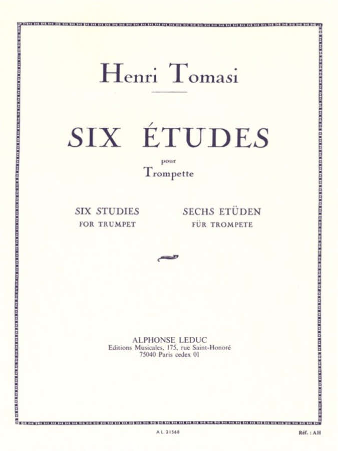 Tomasi Henri - Six Etudes Pour Trompette
