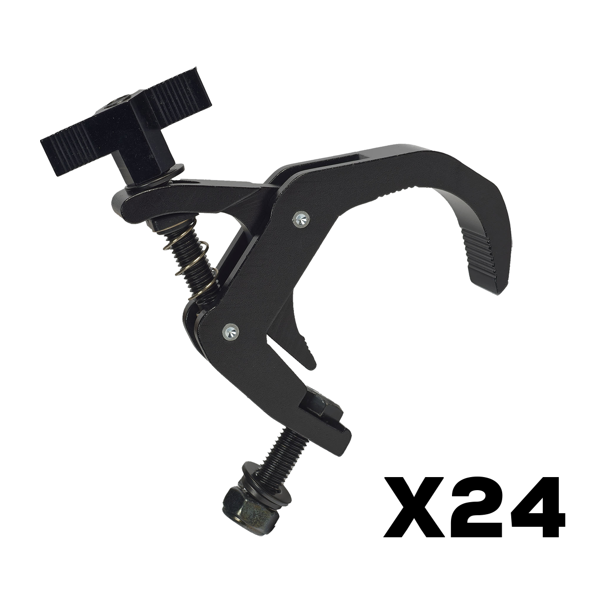 Pack of 24 universal black hooks - Hexagonal nut