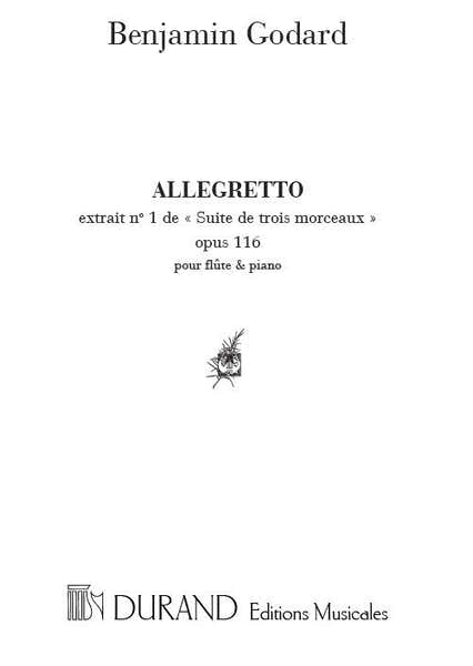 GODARD - 3 MORCEAUX OP 116 N 1 - ALLEGRETTO - FLUTE ET PIANO