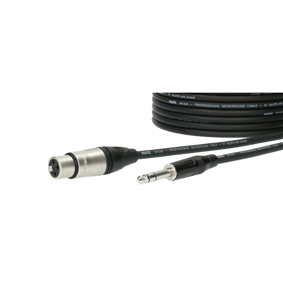 Cable Micro 5 M XLR Femelle - Jack 3P Connecteur Metal,