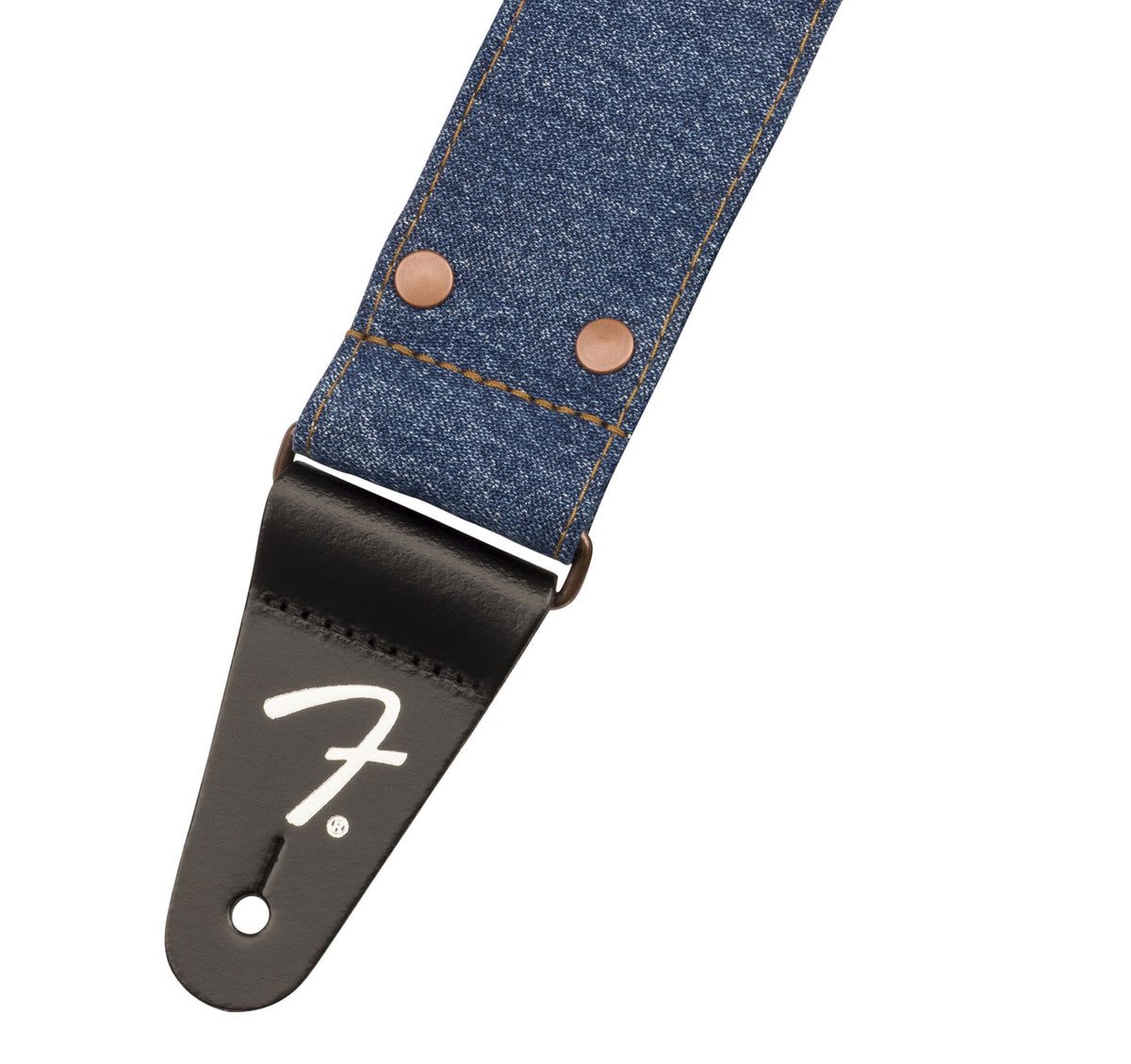 x Wrangler denim gitaarband met klinknagels indigo