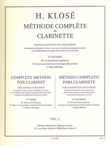 Klose H. - Complete klarinetmethode Vol.2