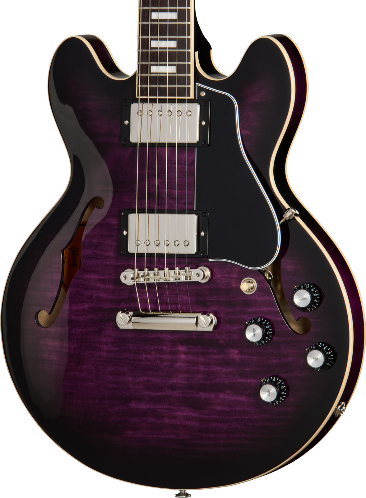 ES-339 Gevlamd Dark Purple Burst Modern
