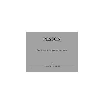 Pesson - Panorama,Picolari E Licenza - Alto Voix D'Alto Et Ensemble