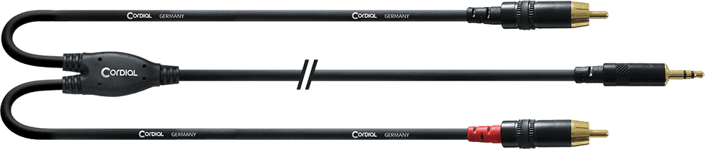 Cordial Y-Kabel Verlengkabel Minijack/RCA 6 M