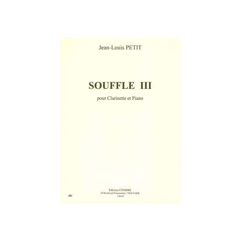 Petitjl - Souffle III - Klarinet en Piano