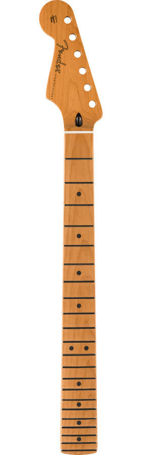 Satin Roasted Maple Strat LH Neck 22 Jumbo Frets 12 Maple Flat Oval Shape