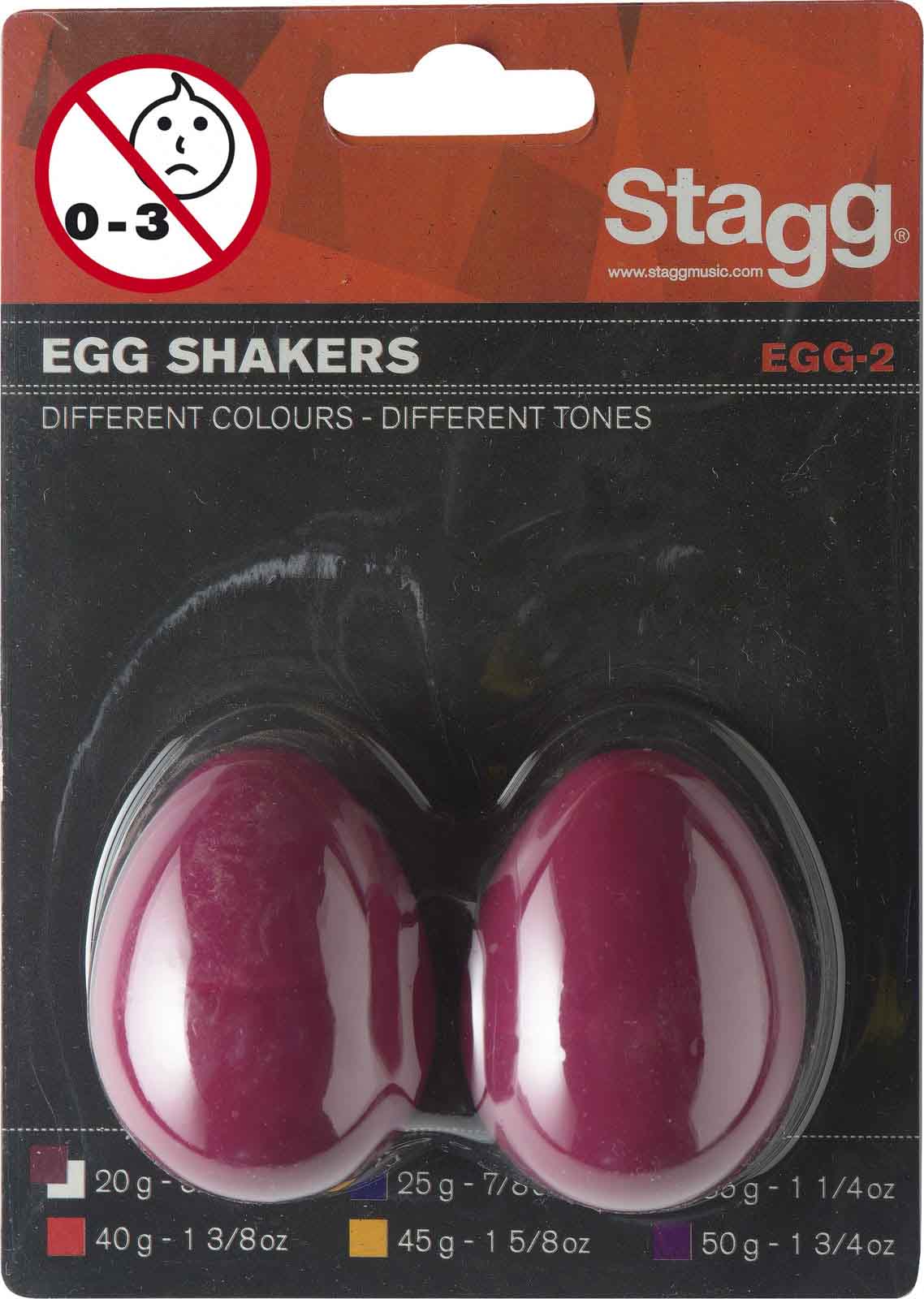 Paire Shaker Oeuf Plastique EGG-2 RD