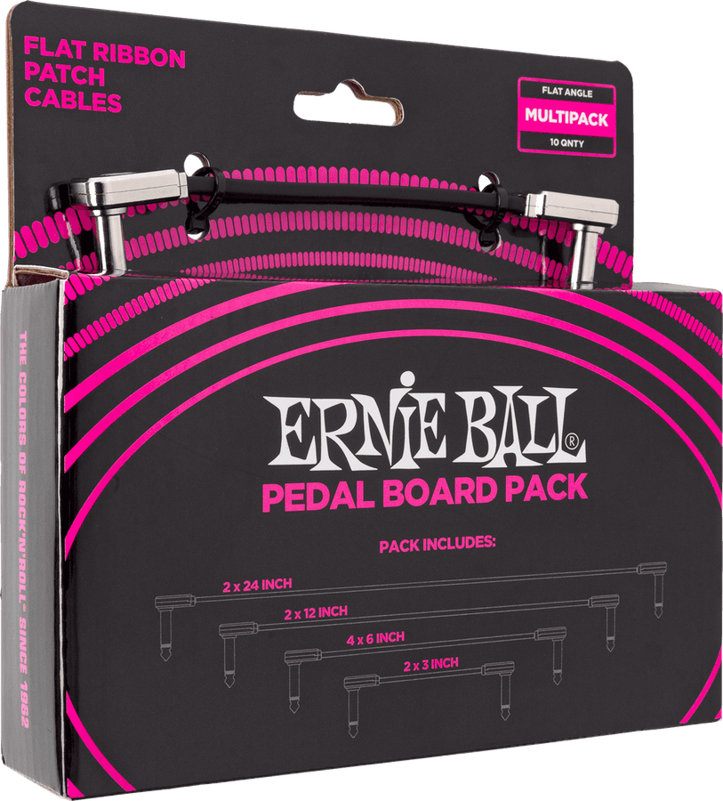 Pedalboard Pack - 10 Patches en 4 Longueurs Panaches- Coudé Fin & Plat