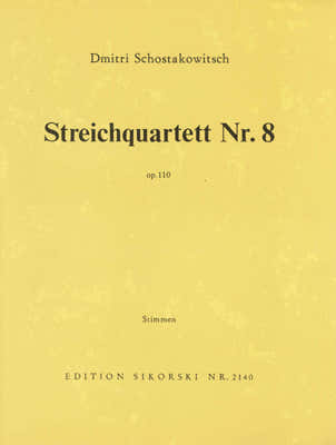 Chostakovitch - Quatuor A Cordes N°8 Op.110 - Partijen