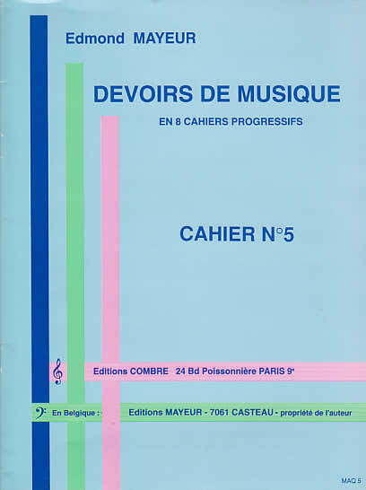 Mayeur - Devoirs De Musique Cahier 5