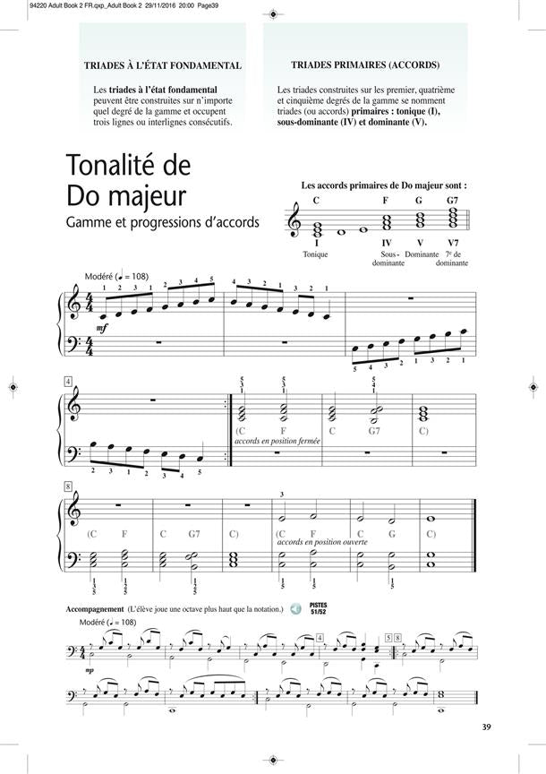 Méthode De Piano Pour Adultes Vol.2 - Kern, Keveren, Kreader, Rejino