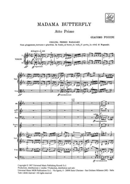 PUCCINI G. - MADAMA BUTTERFLY - CONDUCTEUR