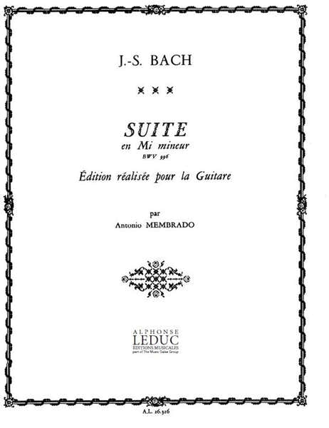 Suite En Mi Mineur Bwv 996