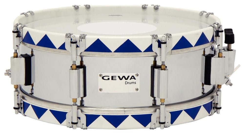 HISTORIC - MARCHING SNARE DRUM - 14" x 5" - BLUE ZIGZAG