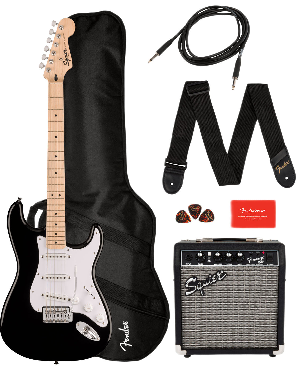 Squier Stratocaster Sonic Pack MN Black