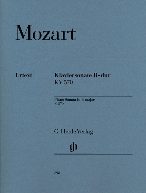 MOZART W.A. - PIANO SONATA B FLAT MAJOR K. 570