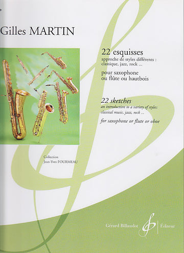 Martin Gilles - 22 Esquisses - Saxophone Ou Flute Ou Hautbois