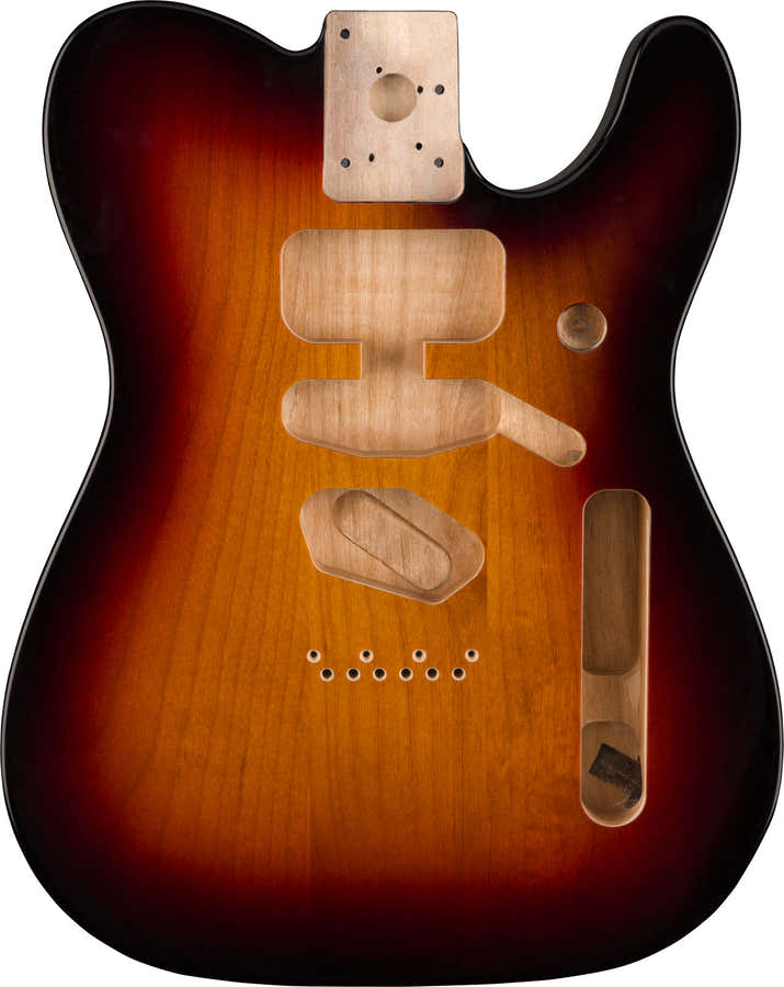 DELUXE TELECASTER SSH ALDER BODY MODERN BRIDGE MOUNT, 3-COLOR SUNBURST