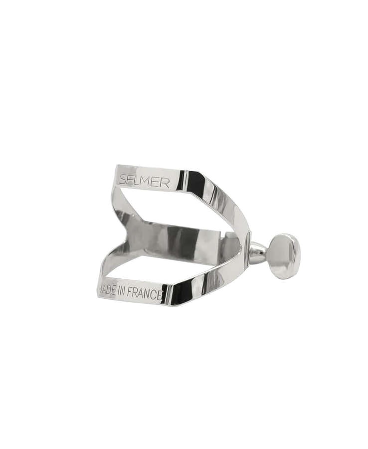 Ligature Sax Baryton/Basse Argentée (Bec Ébonite)
