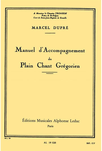 Manuel d'Accompagnement du Plain Chant Grégorien