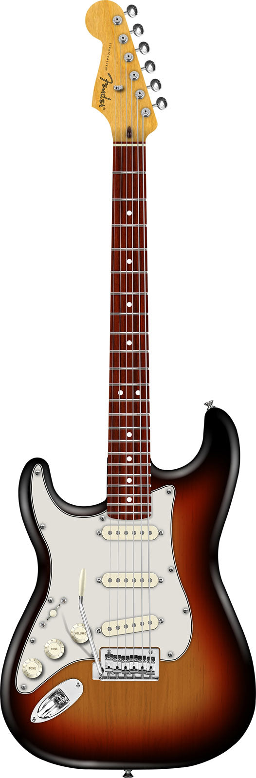 Stratocaster LH Player II RW 3-kleurige Sunburst