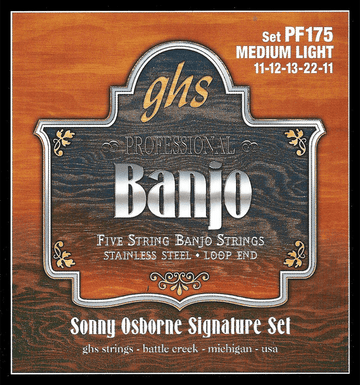 FOLK BANJO STAINLESS STEEL SONNY OSBOURNE !11-12-13-13-22-22-11