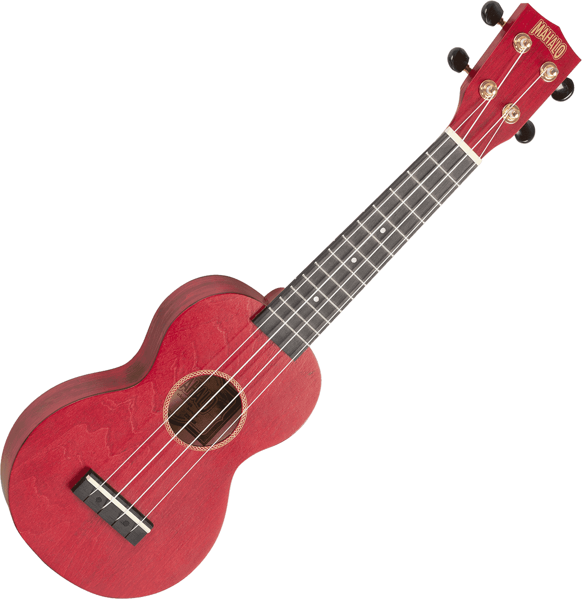 Ukelele Sopraan Slim Satijnrood + Hoes