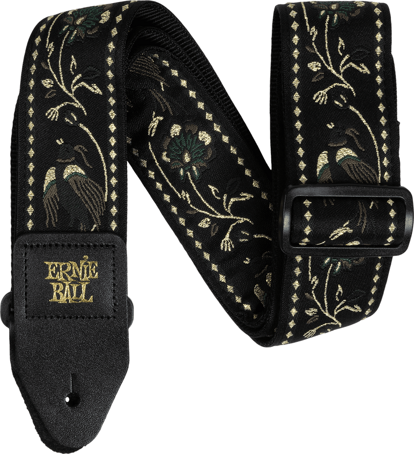 Sangle Jacquard Black Pleasant Pheasant