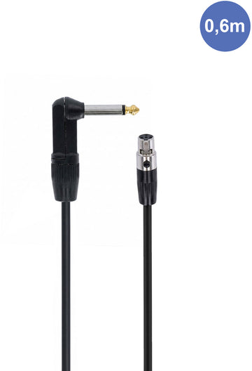 AUDIOCAB 455 Haakse Jack naar Mini XLR 4-polig (Shure) 6cm