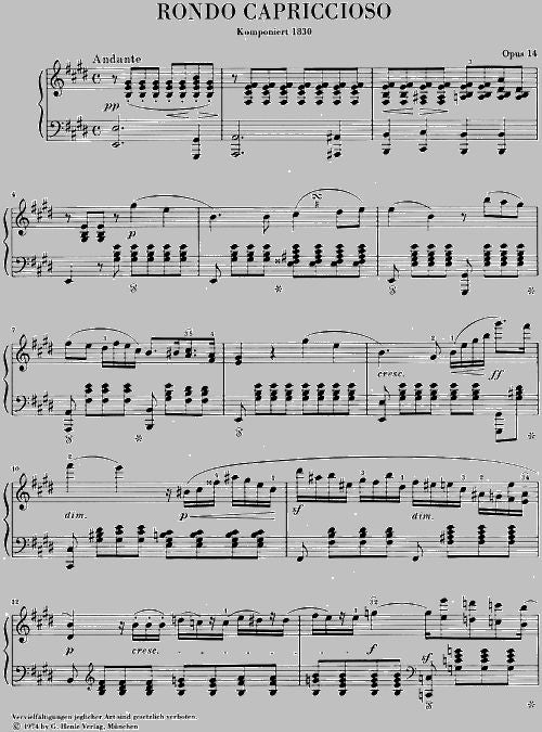 Mendelssohn B F. - Rondo Capriccioso Op. 14