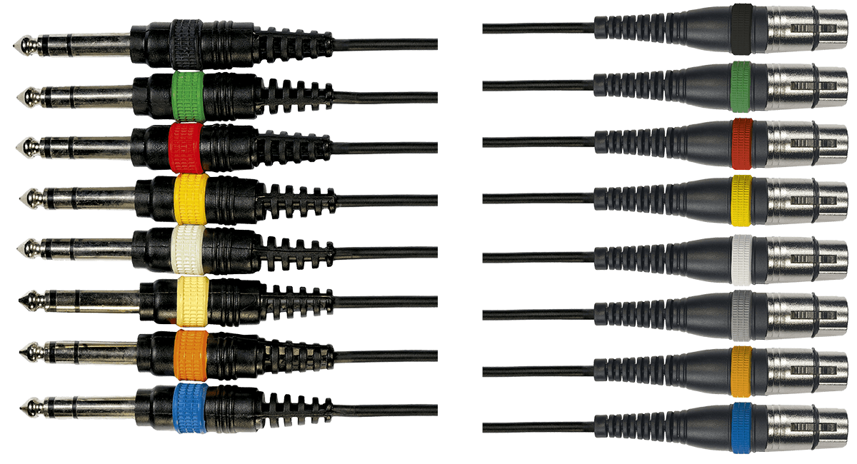 Octopair 8 Stereo-jack 8 XLR Vrouwelijk 3 M