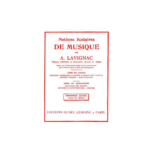 Lavignac - Notions Scolaires N.1 Elève