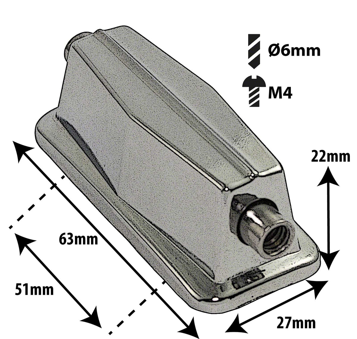 L1SD - Coquille Caisse Claire - 51mm (X1)