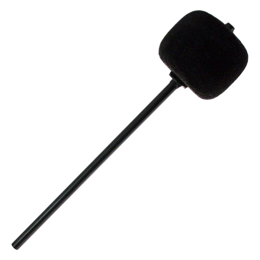 206CKBk Bassdrum-pedaalbeater Zwart Vilt Zwarte Stang