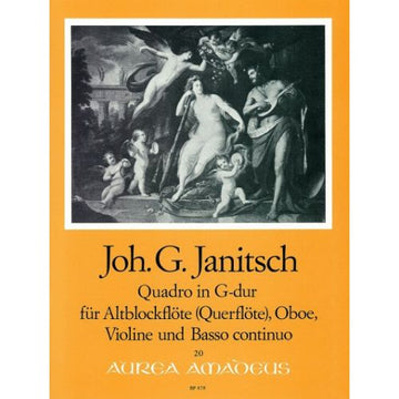 Janitsch J. G. - Quadro in G-Dur - Altblockflöte oder Querflöte Oboe Violine und Bc.