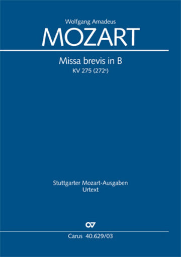 Mozart W.a. - Missa Brevis In B KV 275 (272B) - Vocal Score