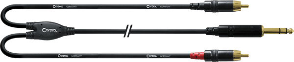 Câble Y Bretelle Jack Stéréo/2 RCA 3 M