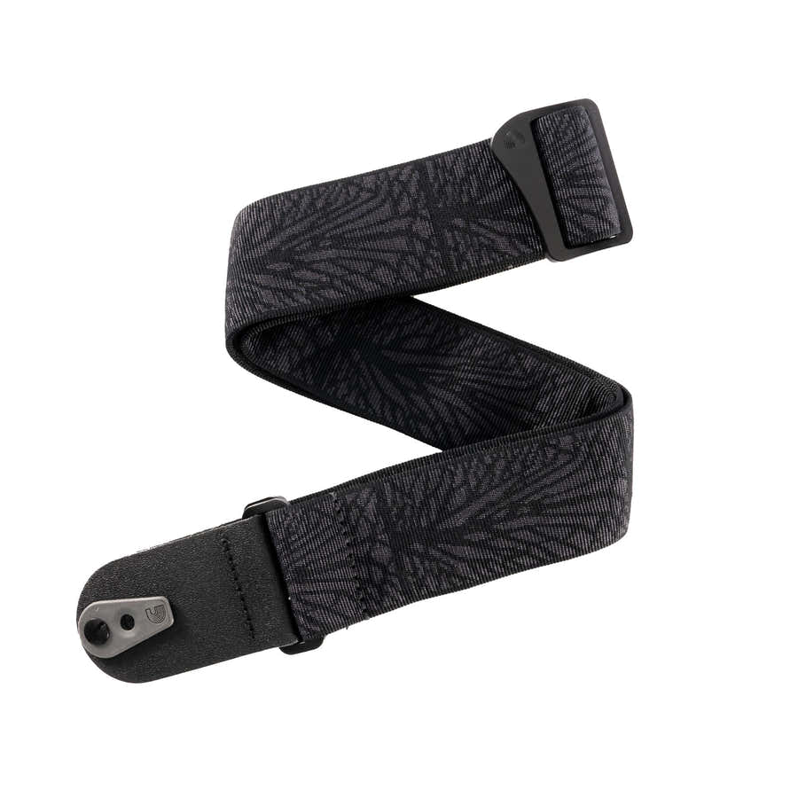 Pad Lock Woven Guitar Strap Lightning Black Tubular