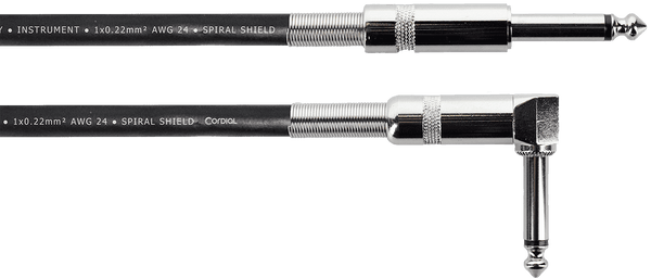 Cable Guitare Jack 1,5 M Droit/Coud