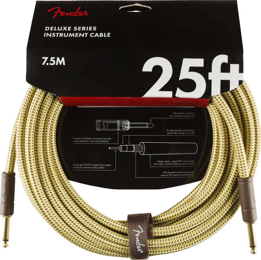7,5m Deluxe Instrument Cable Tweed