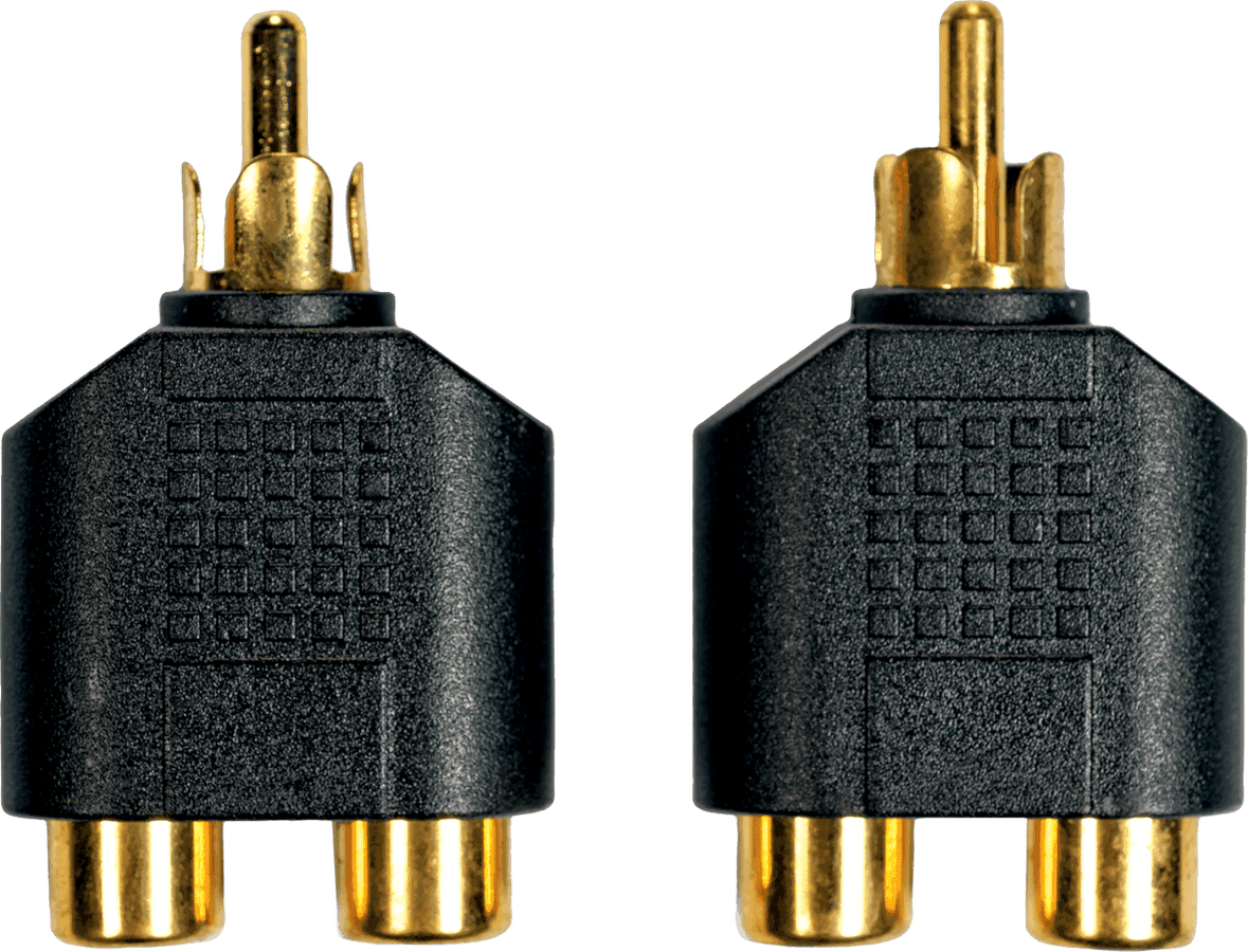 Adaptateur RCA Male 2 RCA Fem. - Lot de 2