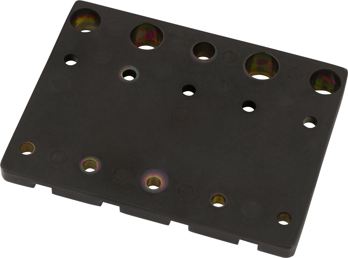 Fender HiMass 4-String Bass Bridge Assembly With Zinc Saddles Black