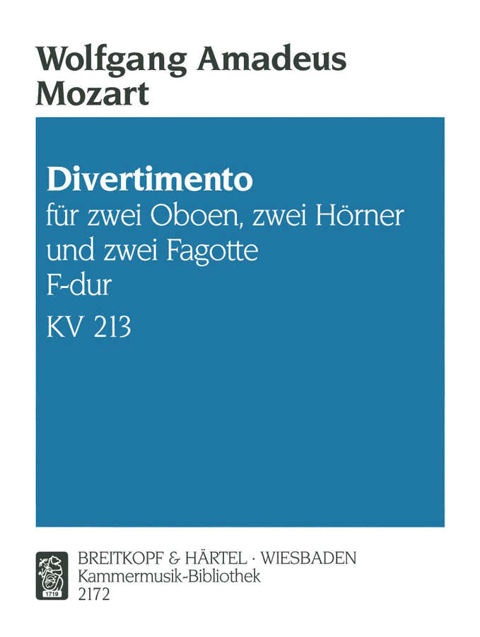 Mozart W.a. - Divertimento F majeur KV 213