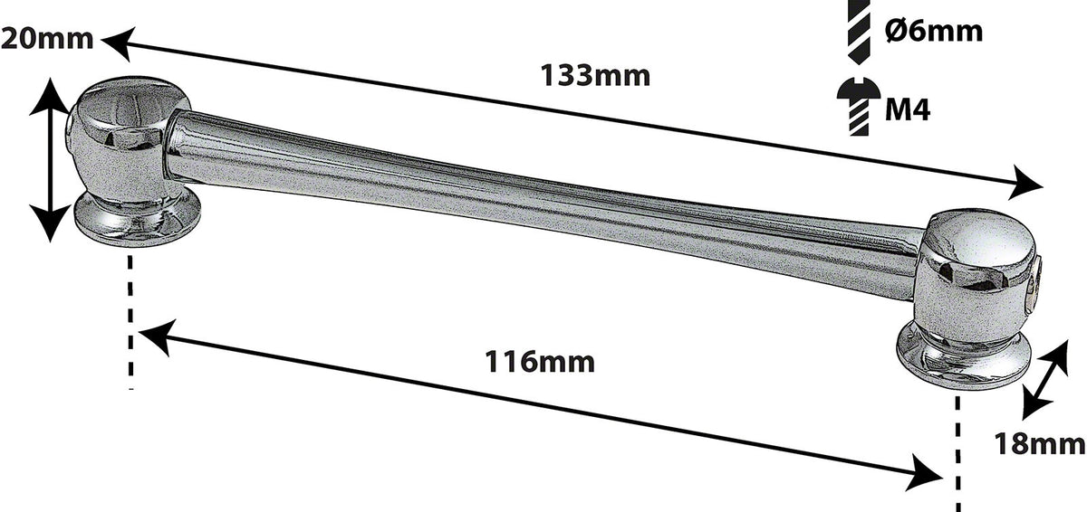 TL11D116 - TUBE LUG - 116MM - DOUBLE ENDED (X1)